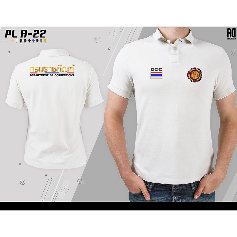 เสื้อโปโล PL A-22 พิมพ์ลาย ผ้าฝ้าย 100% ลำลองผู้ชายแขนสั้นคอปกเสื้อยืด S-3XL