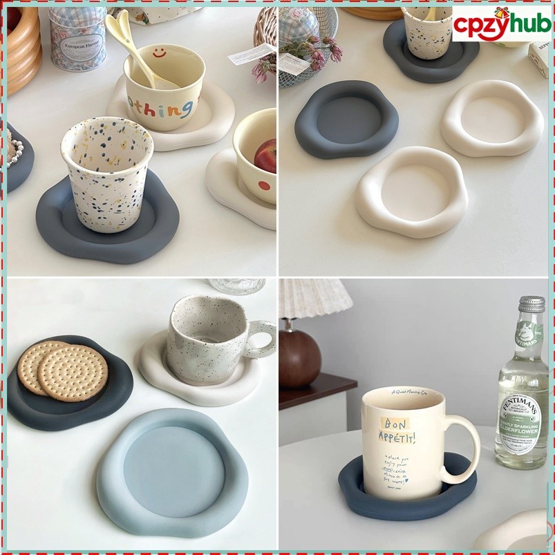 Minimalist Cloud Shaped Placemat ที่รองแก้วกาแฟทนความร้อนซิลิโคนสําหรับตกแต่งบ้าน