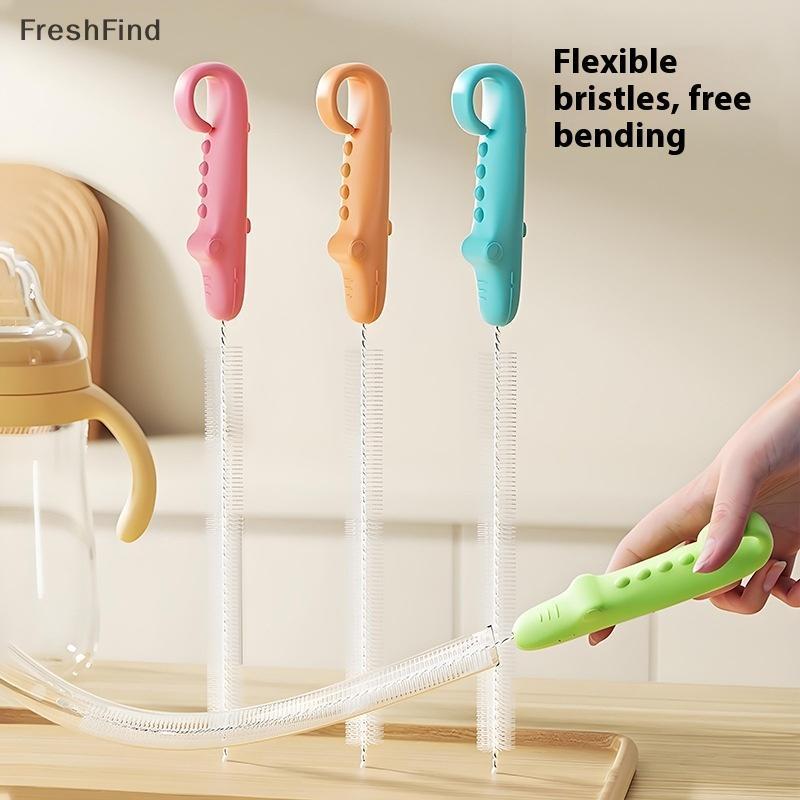 ชุดแปรงขวดซิลิโคนทําความสะอาดง่ายเครื่องขัดพื้นขวดนมจุกนมหลอกฟางซักผ้า 6 ใน 1 ขวดราวตากผ้าเครื่องมือทําความสะอาด