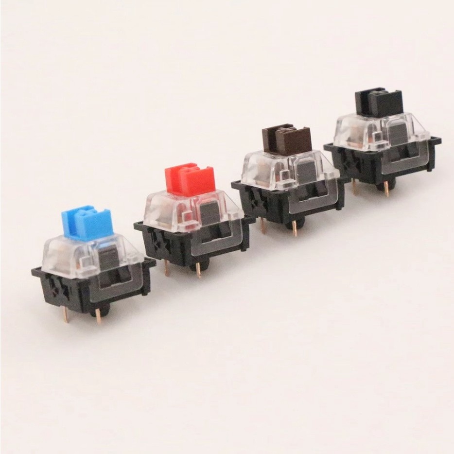 ZIFRIEND Outemu 10pcs Mechanical Keyboard Switch 3/pin Blue Red Brown Switches Dustproof Customized0