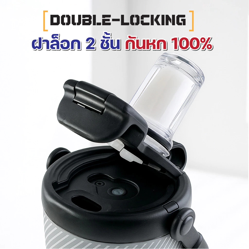 SMAIL แก้วน้ำสแตนเลส 316 ความจุ 800ML รุ่น RX-COLONY MOBILE SERIES แก้วเก็บความเย็น หลอดกรองในตัว ฝาล็อกแน่น พกสะดวก thumbnail 8