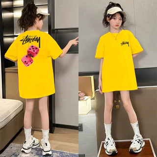 เสื้อเด็ก cotton เสื้อคอกลม ลายพิมพ์แฟชั่น ใส่สบาย เสื้อกีฬา 'AMSSM DICE'