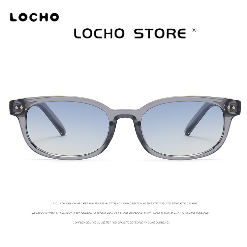 LOCHO แว่นกันแดดทรงเรโทร กรอบแคบทันสมัย ดีไซน์เฉพาะตัว สไตล์นำเทรนด์ในซันไชน์ฤดูร้อน