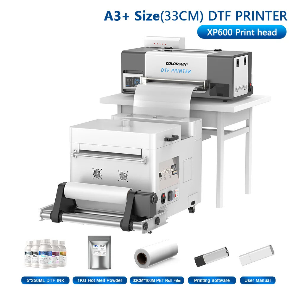 Colorsun A3 Dtf เครื่องพิมพ์สําหรับ Epson Xp600 Impresora A3 Dtf เสื้อยืดการพิมพ์ A3 Dtf เครื่องพิมพ