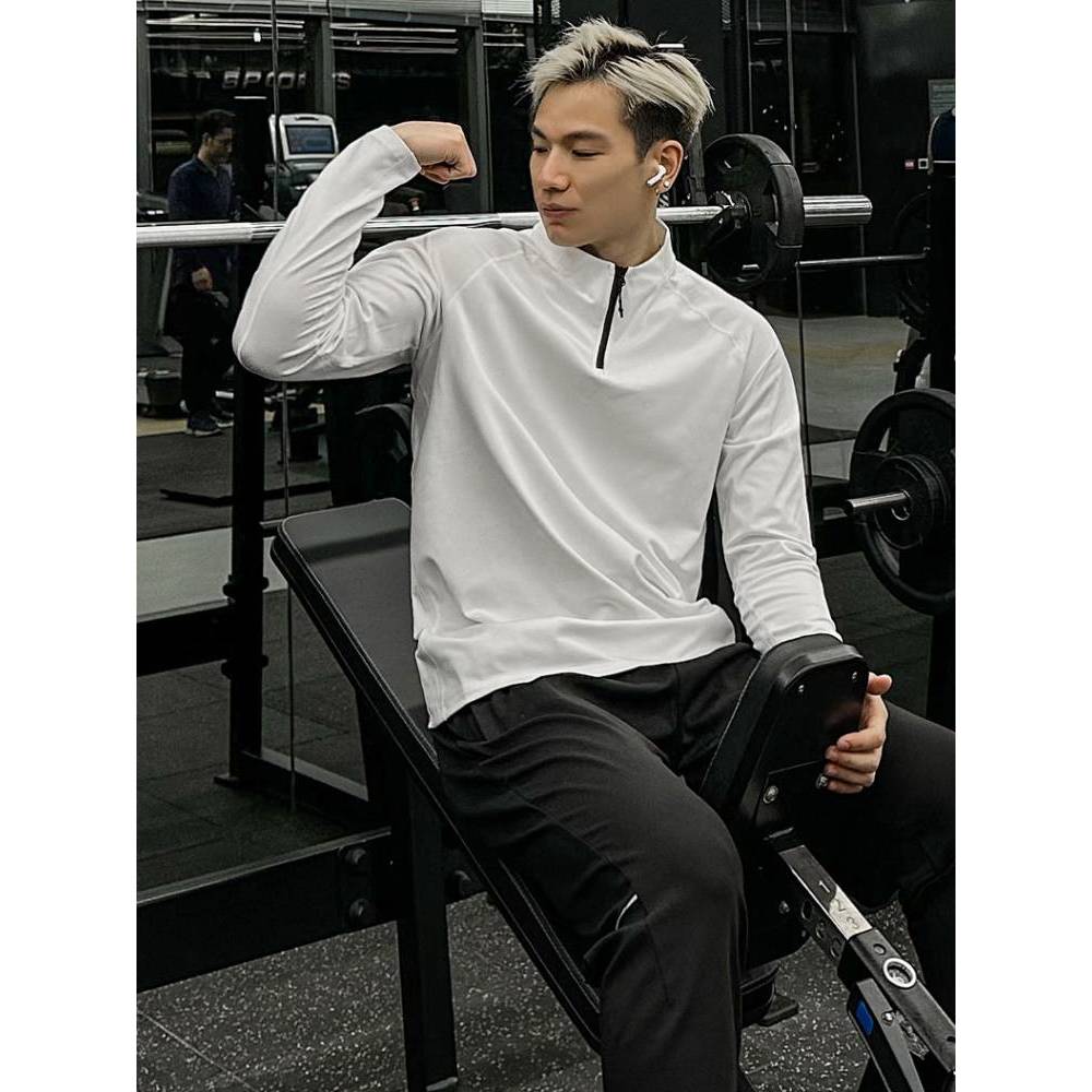 American Half Zipper Fitness Quick-Drying Clothes Men's American Shooting Training Wear Basketball L