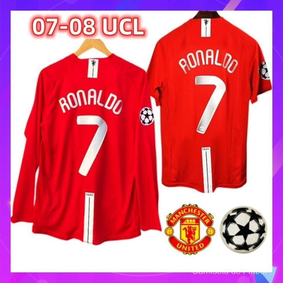 [จัดส่งฟรี] กางเกงเชิ้ตบอล retro ของทีม U ปี 2008 ในสไตล์ Ronaldo สำหรับการแข่งขันแชมเปียนส์ลีก