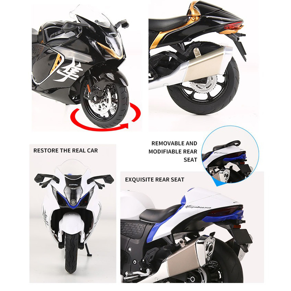 KLT 1:12 Suzuki Hayabusa GRX1300R รถจักรยานยนต์ Diecast รุ่นรถยนต์ของเล่นคอลเลกชันของขวัญสําหรับเด็กเด็กผู้หญิง - รูปที่ 3