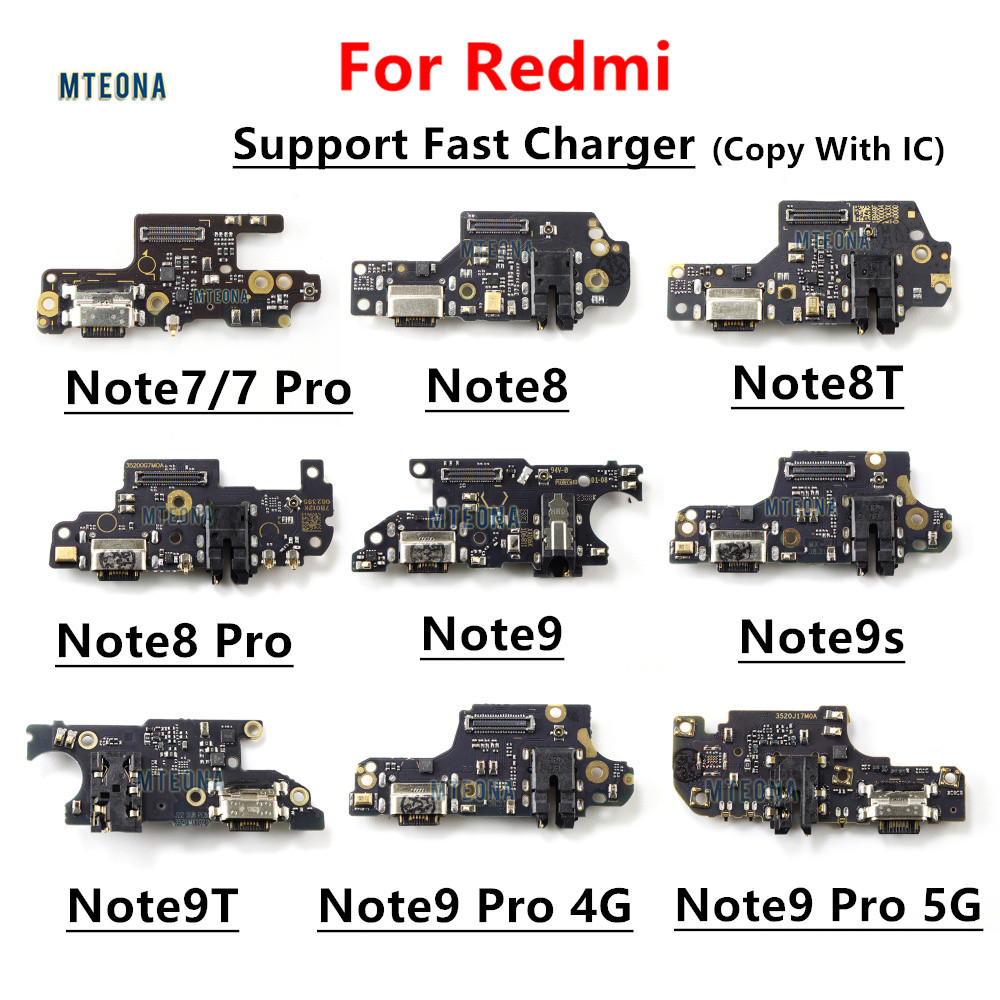 สําหรับ Xiaomi Redmi หมายเหตุ 9 8 7 Pro 8T 9S 9T 4G 5G พอร์ต USB Charger Dock ปลั๊กเชื่อมต่อชาร์จ Mi