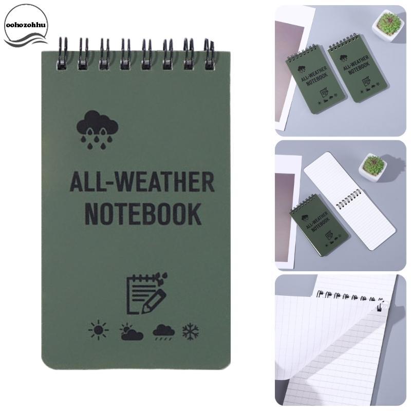 Ooh Pocket Notepad All Weather กันน้ํา Notebook Spirals Notebook Field Note Pad สําหรับกิจกรรมกลางแจ