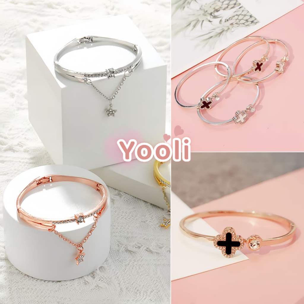 【Magic】พร้อมส่ง | สร้อยข้อมือ ดอกไม้&จี่รูปดาว หลายสี เครื่องประดับแฟชั่น สไตล์เดี่ยว สะดวกแสบ'BRL-3/BRL-4