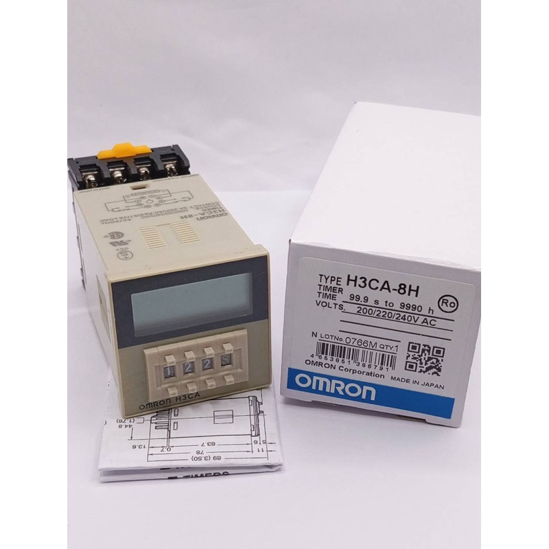 Newคุ้ม H3CA-8H TIMER TIME 99.9 s to 9990 h VOLTS. 200/220 สินค้าถ่ายจากงานจริงทางร้าน /240V AC ใหม่