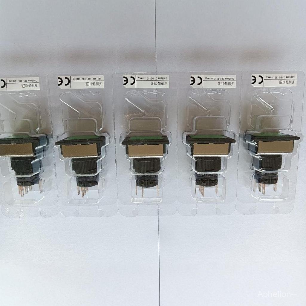 ปุ่ม Fuji Green ดั้งเดิมใหม่เอี่ยมพร้อมไฟ AF16F0N-C1E3G