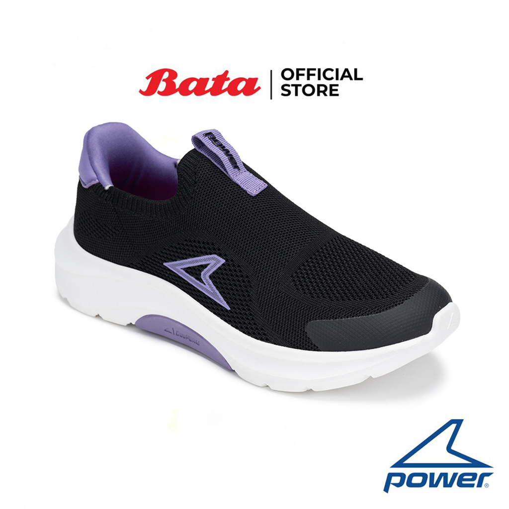 Bata บาจา Power รองเท้าผ้าใบเดินออกกำลังกาย แบบสวม สำหรับผู้หญิง รุ่น STAMINA ARC 100 สีเบจ 5288187 สีดำ 5286187