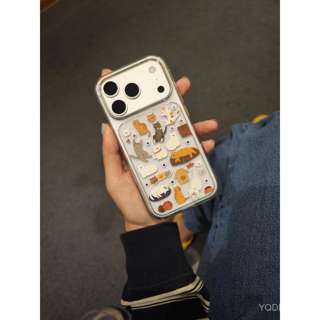 เคสโทรศัพท์เหมาะสําหรับiPhone 7 8 X XS XR XSMAX 11 12 13 14 15 16 17 Pro max Plus Airเย็บแมวShock-Re