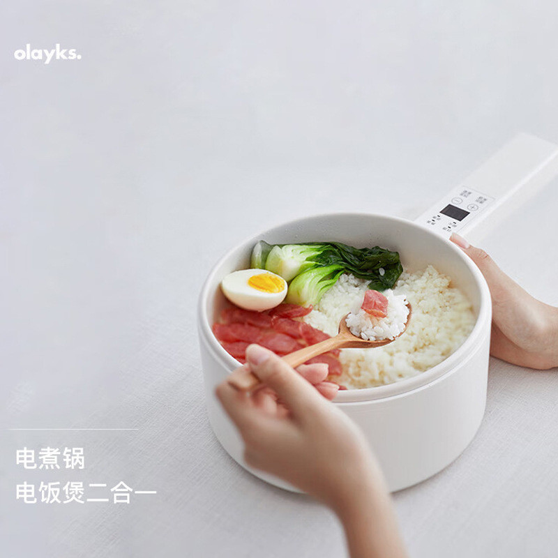 Olayks olayks ทําอาหารข้าวหม้อหุงข้าวไฟฟ้าขนาดเล็กเปล่าสมาร์ทแบบบูรณาการ Non-Stick 2L มัลติฟังก์ชั่ห