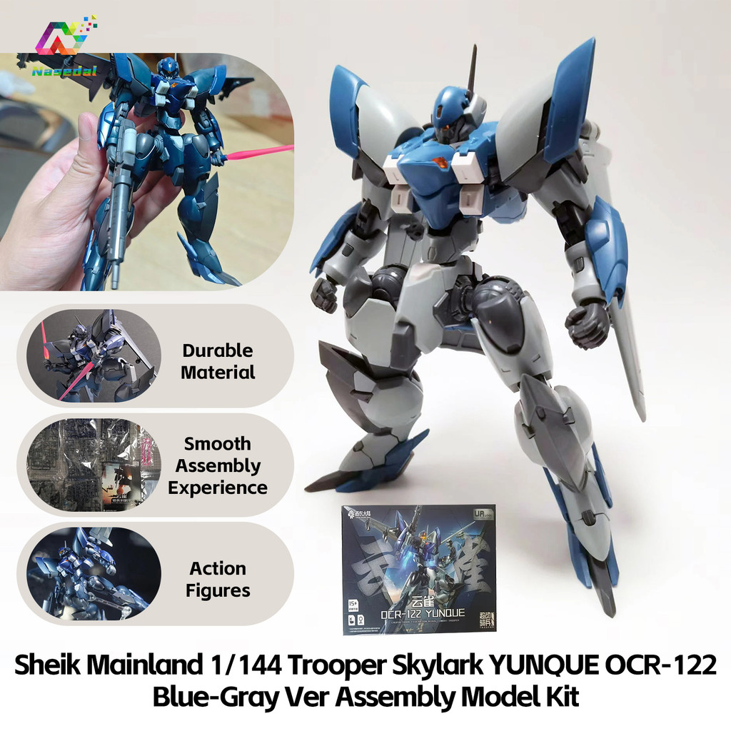 Sheik แผ่นดินใหญ่ 1/144 Trooper Skylark YUNQUE OCR-122 ชุดประกอบสีต่อสู้/น้ําเงิน-เทา Ver วัสดุทนทาน