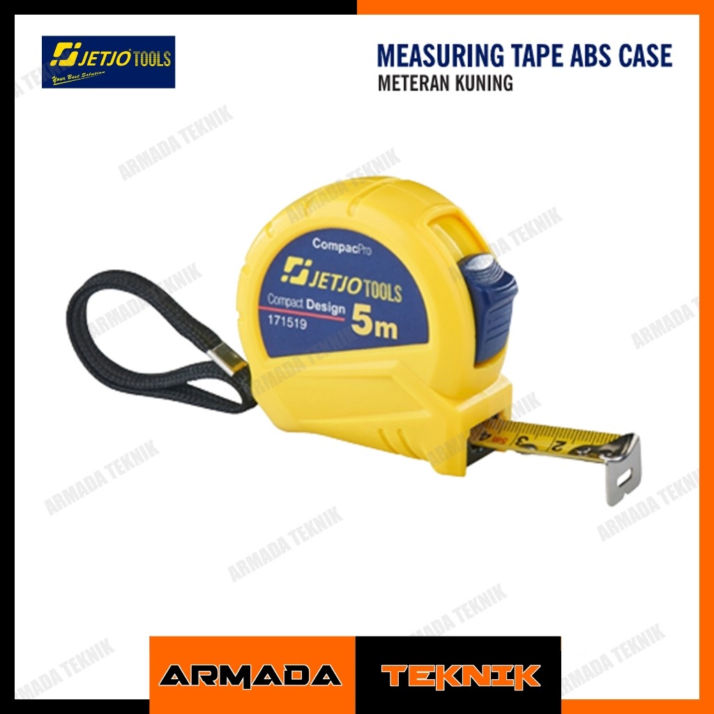 Jetjo Tools มิเตอร์ ABS 5 เมตร x 19 มม. JetjoTools Meter 7.5 เมตร Triple Lock | ตลับเมตร 7.5ม. x 25ม