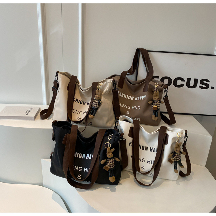 ** กระเป๋าสะพายสุภาพสตรี Urban Simple Commuter Tote Bag ความจุขนาดใหญ่ Casual Work Messenger Bag Cas