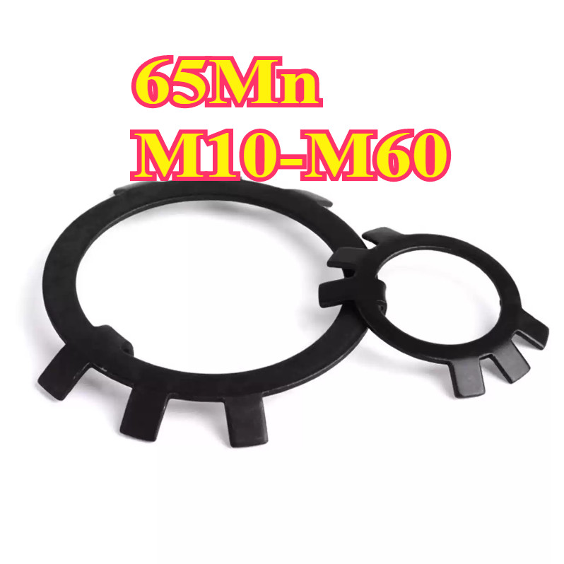 ปะเก็นตรวจสอบสีดําหยุดปะเก็นเหล็กสีดําหกกรงเล็บกษัตริย์ล็อคแผ่น M10-M60 DUJUNDU-MB