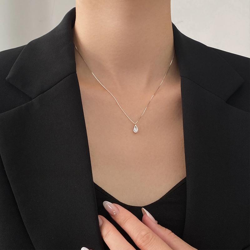 Lacrima Necklace สร้อยคอเงินแท้ S925 [MERCELO] ราคา ถูกที่สุด ดีลบีเคเค แกลเลอรีภาพที่ 2