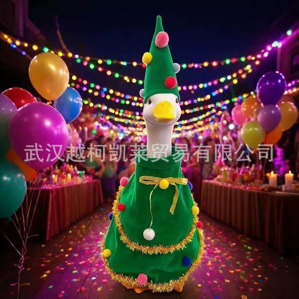 Spot Goods#Christmas New Arrivals710 Inch Big White Goose Christmas Holiday Party Porch Goose Costum