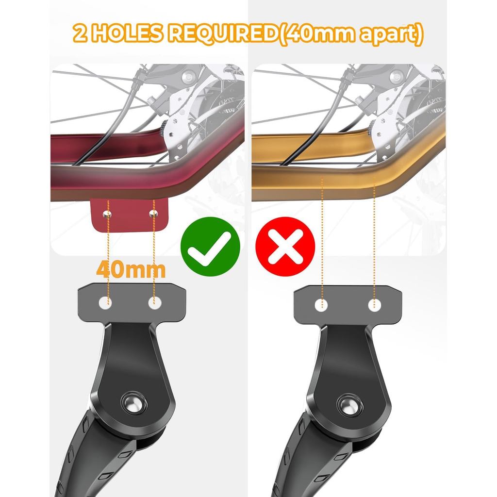 Wakano Bike Kickstand 24"-29", Adjustable Height Bike Stand for Adult Bike, Electric Bike, Mountain 