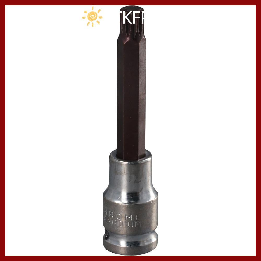 PTKFPT09 Triple Square Bit, S2 เหล็ก CR-V ซ็อกเก็ต Spline Bit Socket, เครื่องมือคุณภาพ M10 ความยาว 4