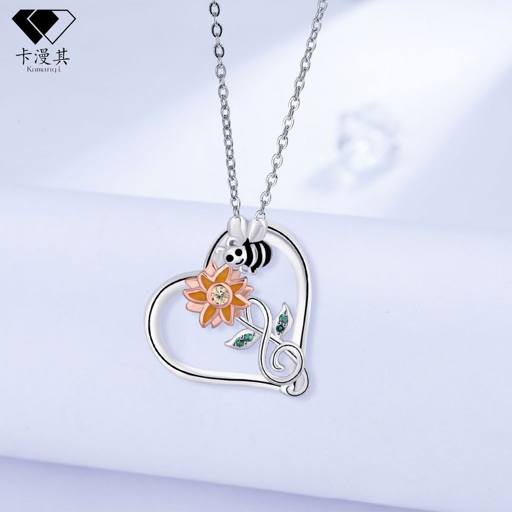 ของขวัญคริสต์มาสknn-934 เครื่องประดับสไตล์อภิบาลหญิงเครื่องประดับสีกากีขายร้อนดอกทานตะวัน Bee สไตล์ส