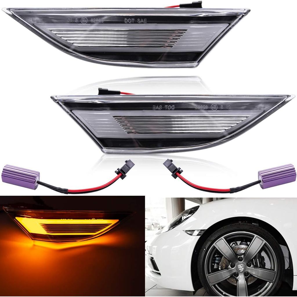 LED ด้านข้างโคมไฟสําหรับ Porsche 911 991.1 Carrera S 4 4S Gts Targa 4s Turbo S Porsche 981 Cayman 78