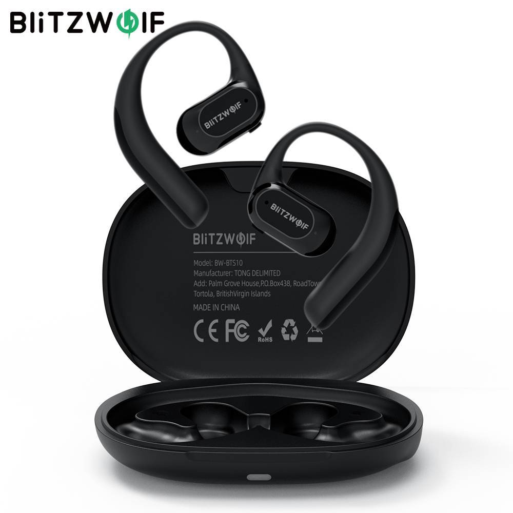 BlitzWolf® BW-BTS10 OWS หูฟังบลูทูธ Bone Conduction หูฟัง IPX8 กันน้ํา Low Latency เกมเปิดหู Earhooks หูฟังกีฬาพร้อมไมโครโฟน