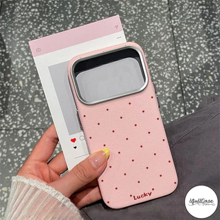 เคสไอโฟน17 สำหรับ IPhone 11 17 Air 15 13 16 12 Pro Max 15 14 16 Plus XR X XS SE 2 3 แฟชั่นนำโชค จุดแดง เนื้อหนัง ปกอ่อน