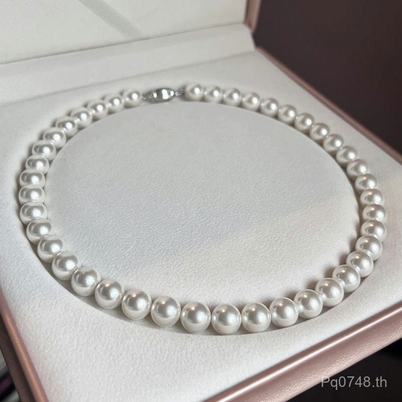 สร้อยคอไข่มุกเซาท์ซีไม่ซีดจาง สร้อยคอไข่มุกแบบยึดหยวนเปา สร้อยคอไข่มุกกลมสมบูรณ์แบบ โซ่คอระดับไฮเอนด