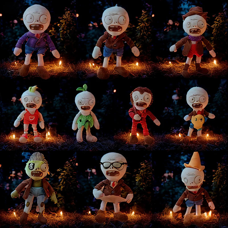 plant brawl zombie plush toys doll hot selling children's creative moonlight cartoon plant vs. zombi