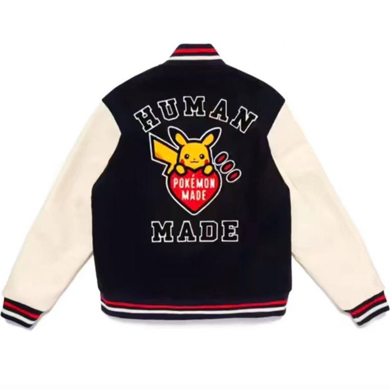 สตรีทแฟชั่นผู้ชายและผู้หญิงแจ็คเก็ตเสื้อ กํามะหยี่เย็บปักถักร้อยรูปแบบเสื้อเบสบอลเสื้อแขนยาวคาร์ดิแกนท็อปส์