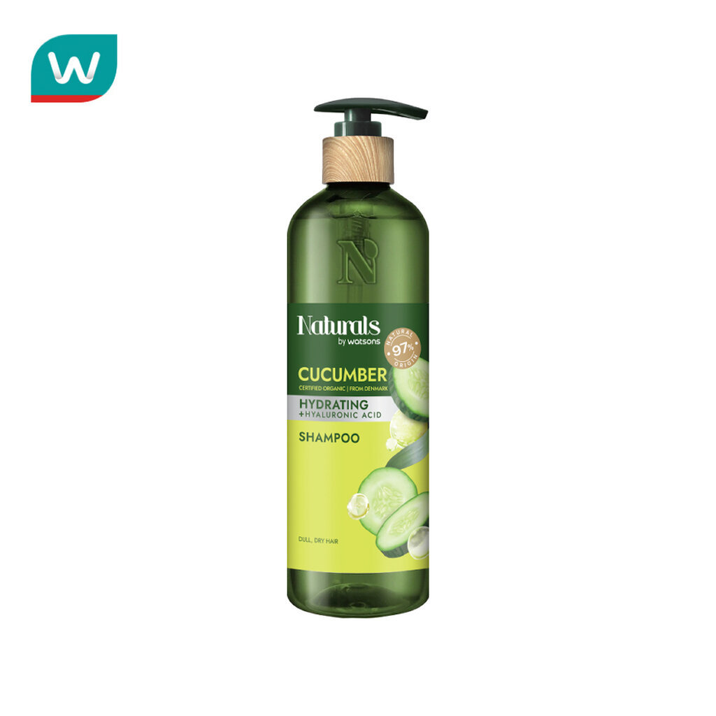 Naturals by Watsons เนเชอรัล บาย วัตสัน คิวคัมเบอร์ ไฮเดรตติ้ง แชมพู 490มล