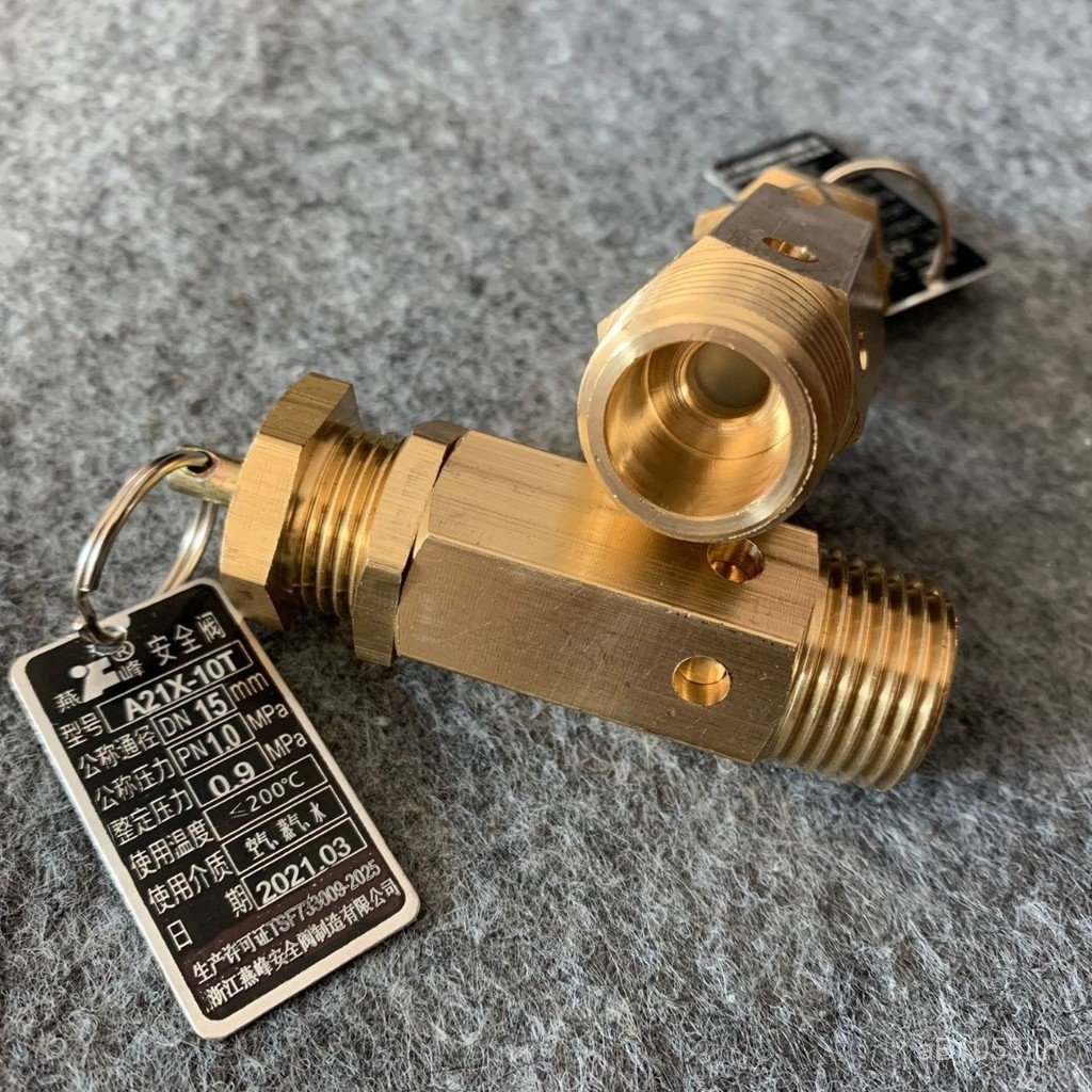 วาล์วนิรภัย ทองเหลืองวาล์วความปลอดภัยผู้ผลิต Hex Safety Valve Safety Valve Spring Type Air Compresso