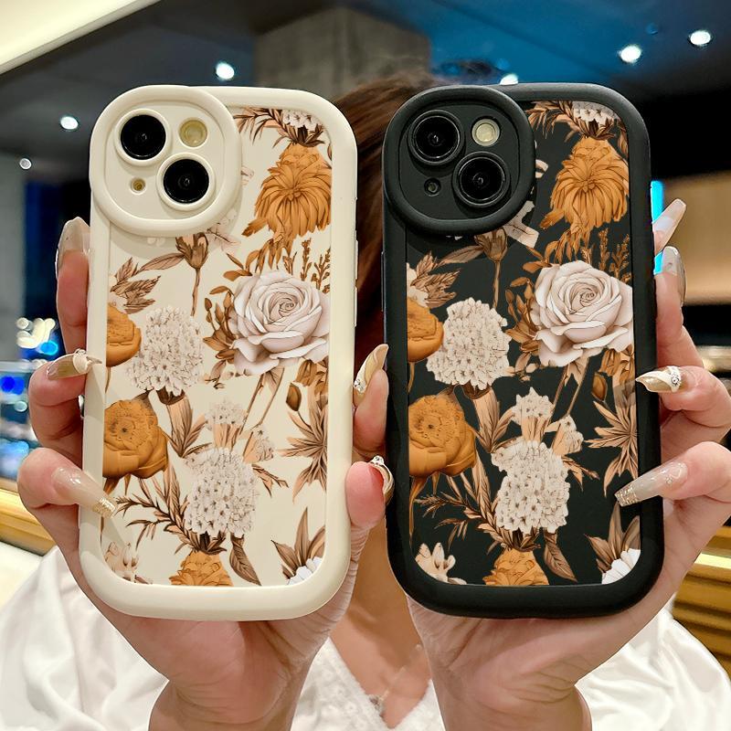 Vivo V25 5G V25e V40 LITE T1x 4G Silicon Lens Collector Nature Flower Vintage Softcase Casing