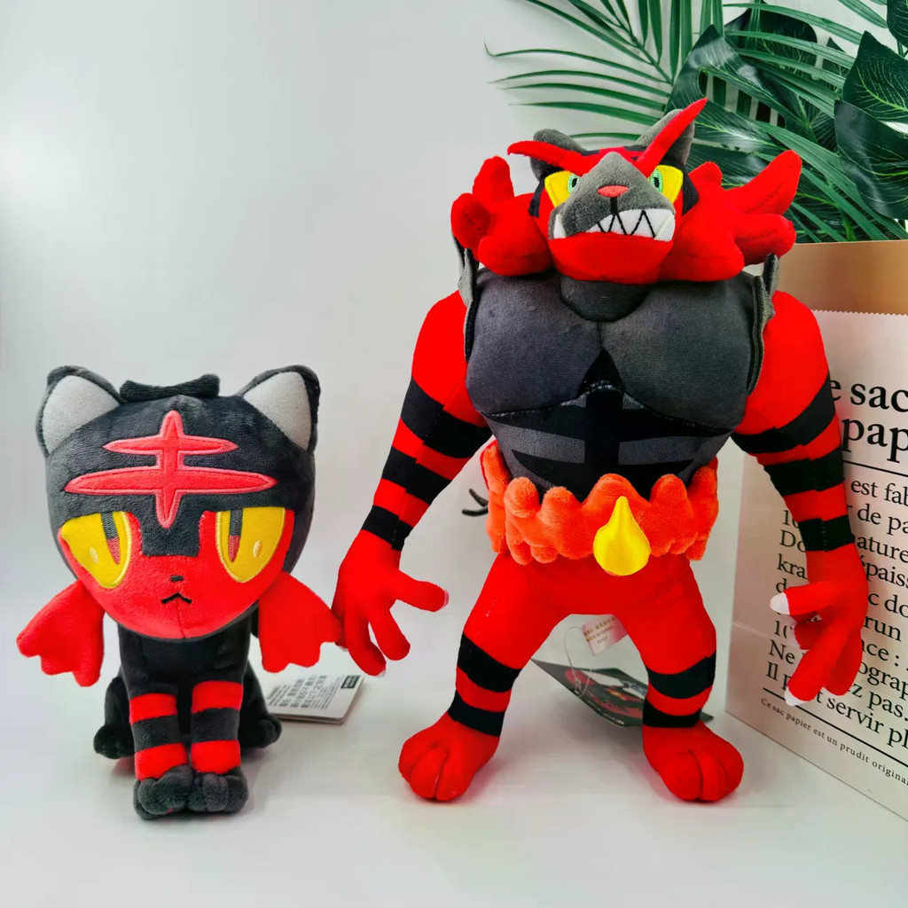 Flaming Roaming Tiger Alola Fire Spot Meow Final Evolution ประเภท Roaming Tiger ตุ๊กตาตุ๊กตาตุ๊กตาพร