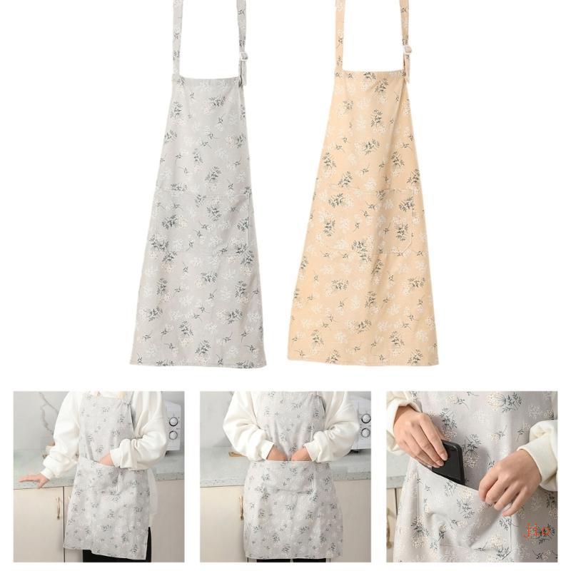 Jio ผ้ากันเปื้อนทํางานพร้อมกระเป๋ามัลติฟังก์ชั่นวัสดุพื้นผิวนุ่มทําอาหารหัตถกรรม