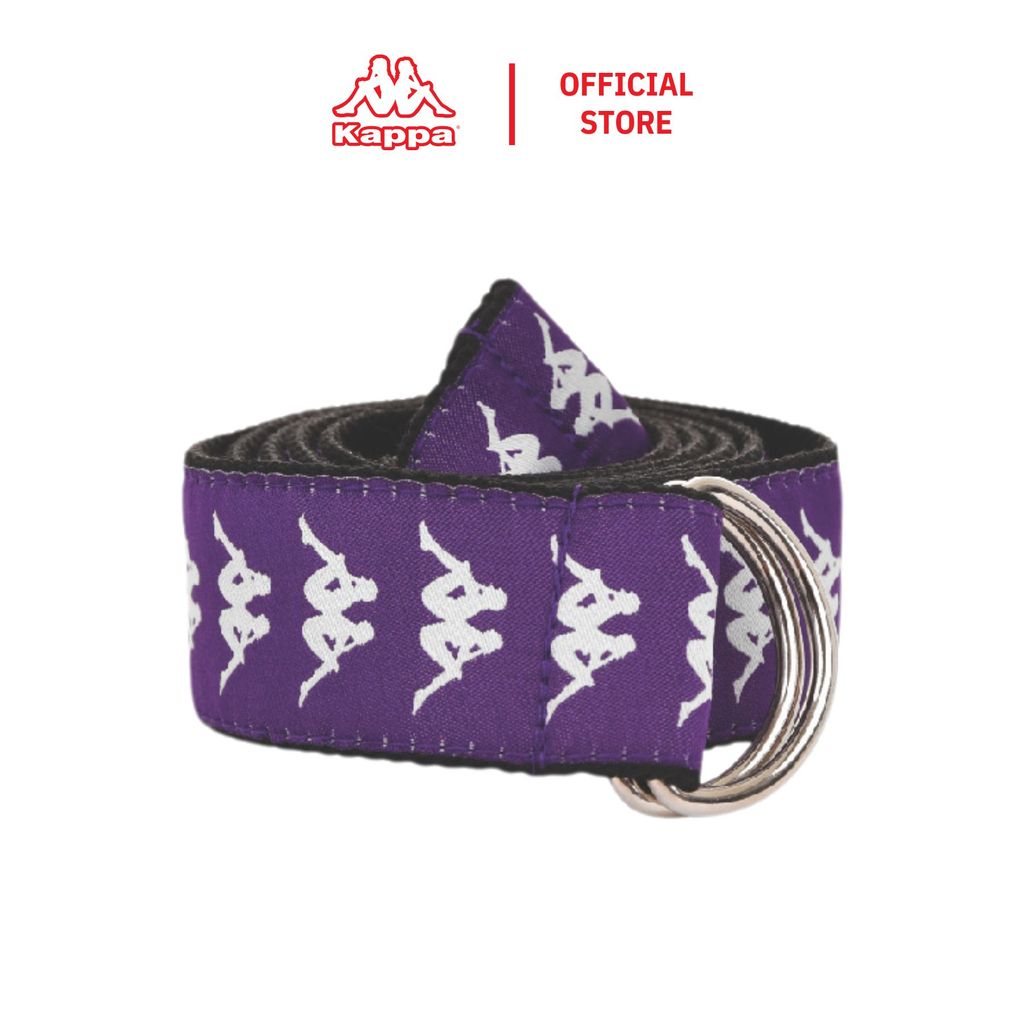 [Kappa] 222 Banda เข็มขัดผ้าแคนวาสผู้ใหญ่ (สีม่วง/ขาว) - KK1AB900-PEWE-F