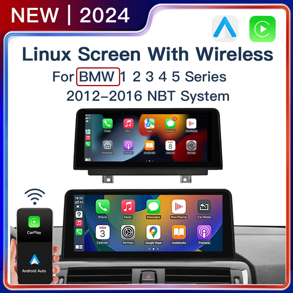 Wireless Carplay Android Auto Car Monitor มัลติมีเดียสําหรับ Bmw1 2 3 4 5 Series F10/f11/f20/f21/f30