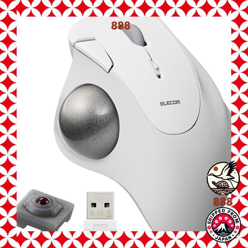 ELECOM Wireless Trackball Mouse IST 2.4GHz Thumb Operation 36mm Ball Artificial Ruby Support 5 Butto