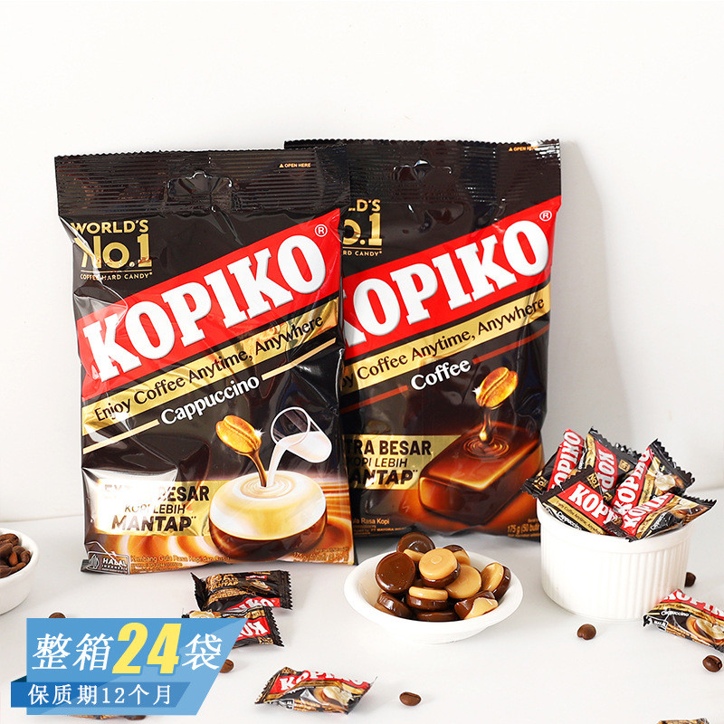 อินโดนีเซียนําเข้า KOPIKO Coffee Cappuccino Flavour Candy ลูกอมสํานักงานยามว่าง