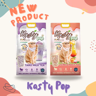 Kasty Pop ทรายแมวเต้าหู้ ธรรมชาติ ไร้ฝุ่น จับตัวเป็นก้อนไว ไม่ติดกระบะทราย ขนาด 10 ลิตร (4.17kg)