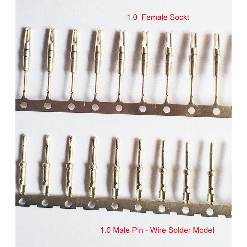 DB1.0mm ชาย Pin สําหรับ DB Terminal Connector ชุบทองสําหรับ Nixie นาฬิกาหลอด IN12 IN18 QS27-1 SZ4-1 