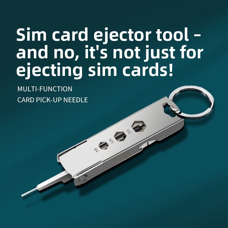 การ์ดโทรศัพท์ Ejector พวงกุญแจ Multi-Functional Mini Card Ejector High-End โทรศัพท์การ์ด Ejector แบบ