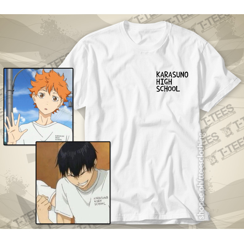 เสื้อยืดคอสเพลย์ Haikyuu ผ้าฝ้าย 100% พร้อมส่ง | ชุดนักเรียนคาราซูโนะ PE อนิเมะ