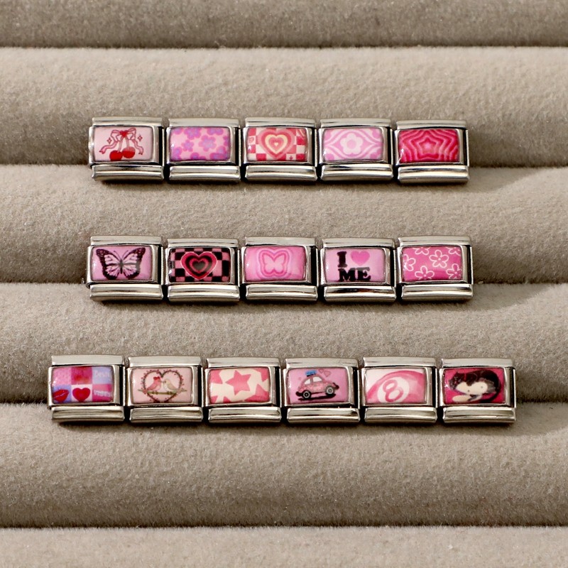 สร้อยข้อมือสแตนเลส charm สไตล์อิตาเลียน DIY ขนาด 9 มม. เพิ่มความสวยงามและบุคลิกภาพของคุณ - รูปที่ 4