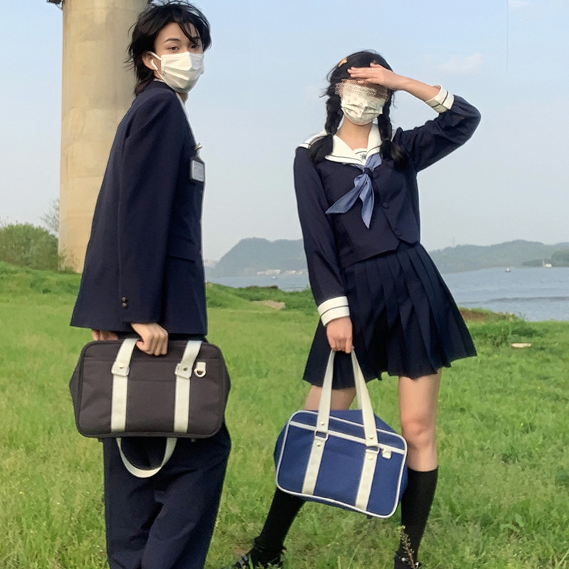 Cherry Sauce Basic Style Japanese Unisex Uniform Bag