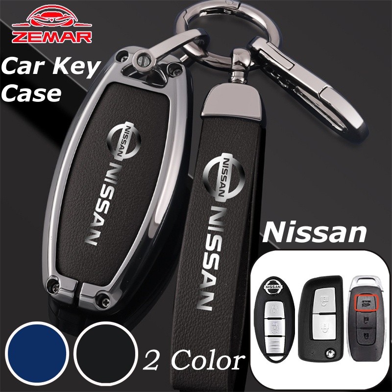 Nissan หนังกุญแจรถฝาครอบสมาร์ท Key Case Protector แฟชั่น KeyChain สําหรับ Nissan Juke March Kicks Al